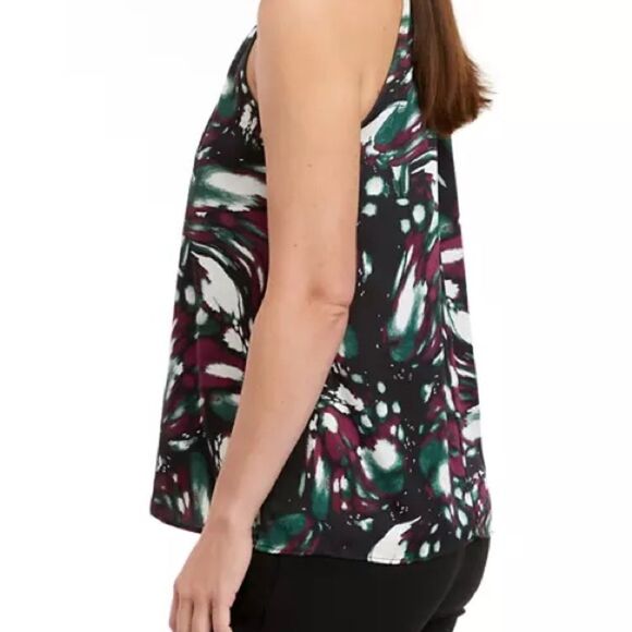 The Limited Top Women Size Med Whirled Ink Bold Print Sleeveless Halter Top NWT - Picture 2 of 14